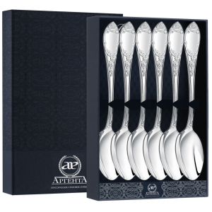 Silver set of dessert spoons "Prestige" for 6 people