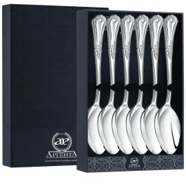 Серебряный набор десертных ложек "Фаворит" на 6 персон Серебряный набор десертных ложек "Фаворит" на 6 персон