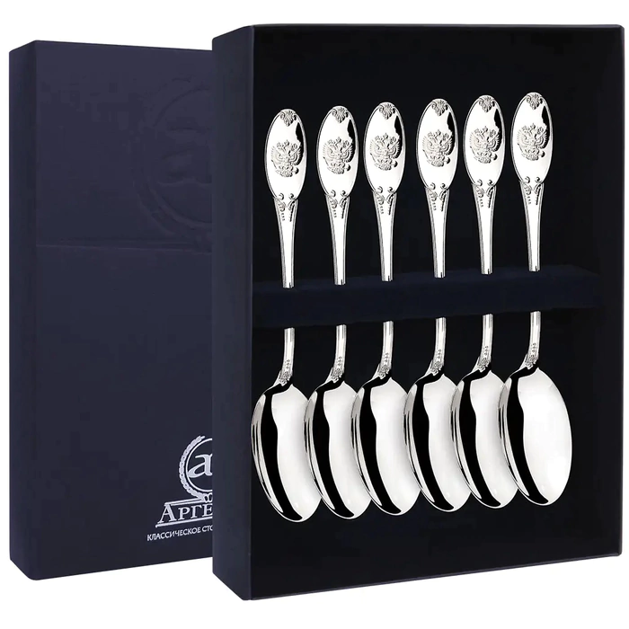 Silver set of teaspoons "Unity" for 6 people