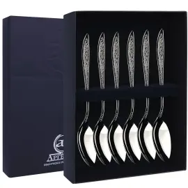 Серебряный набор чайных ложек "Морозко" на 6 персон Серебряный набор чайных ложек "Морозко" на 6 персон