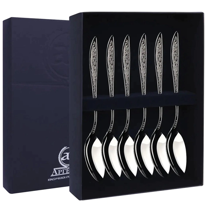 Silver set of Morozko teaspoons for 6 people