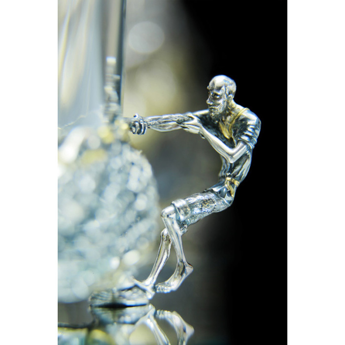 Silver cup holder "The Old Man and the seine"