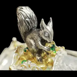 Сахарница серебряная "Белочка" Сахарница серебряная "Белочка"