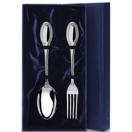 Set of 2 silver cutlery "Emperor": fork and spoon, for 1 person