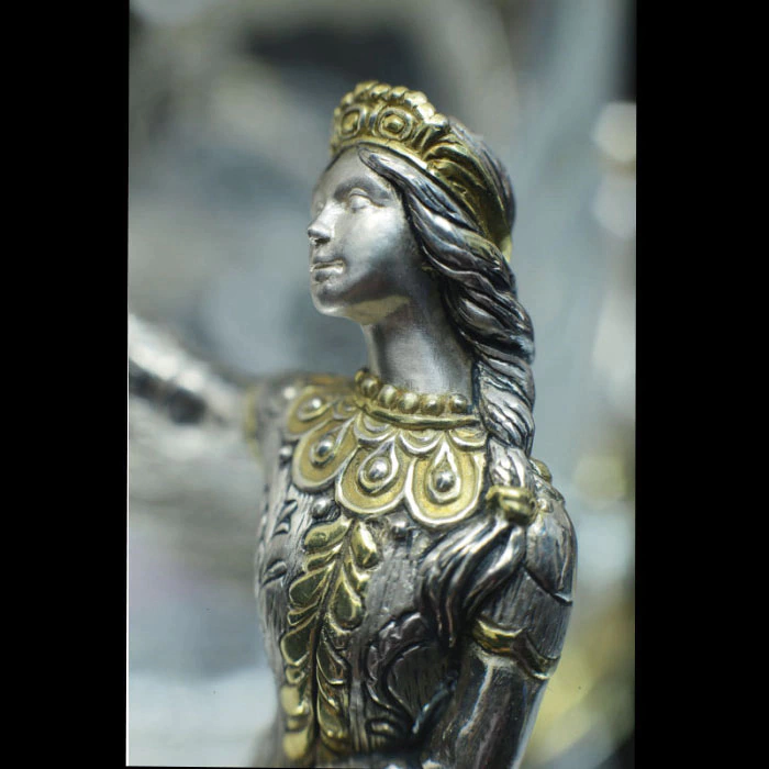 Silver cup holder "Vasilisa the Beautiful"