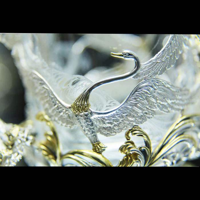 Silver cup holder "Vasilisa the Beautiful"
