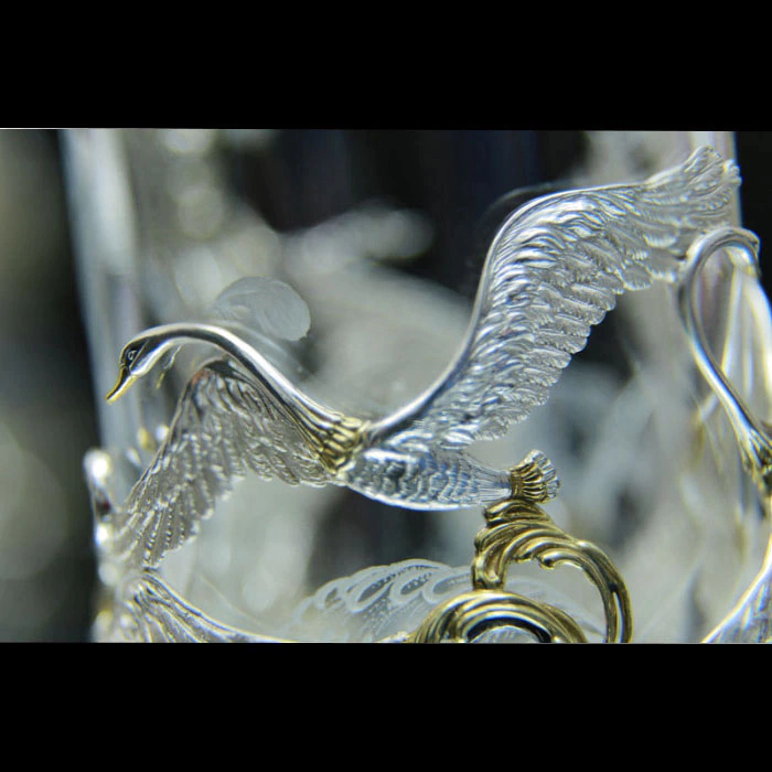 Silver cup holder "Vasilisa the Beautiful"