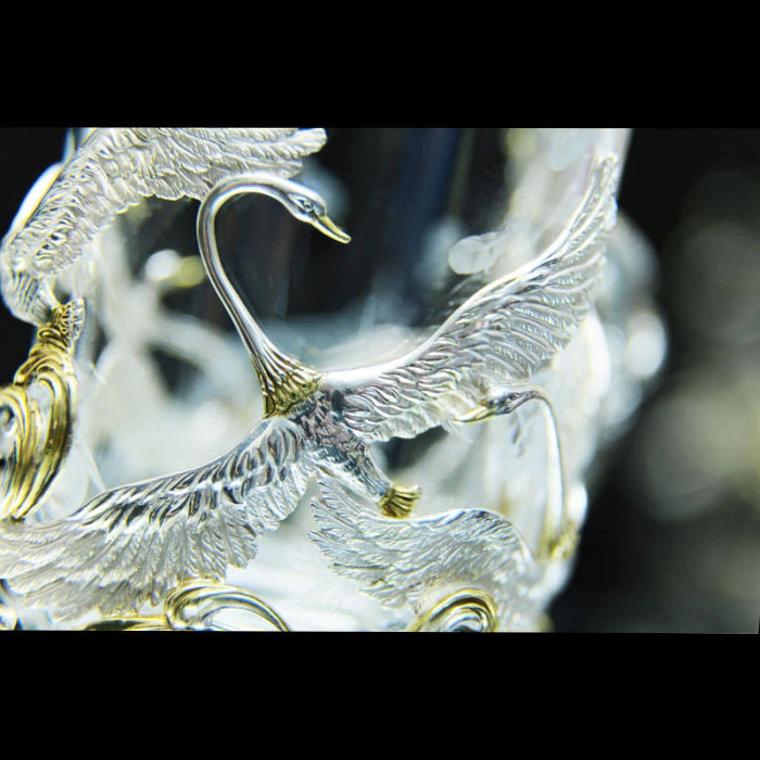 Silver cup holder "Vasilisa the Beautiful"