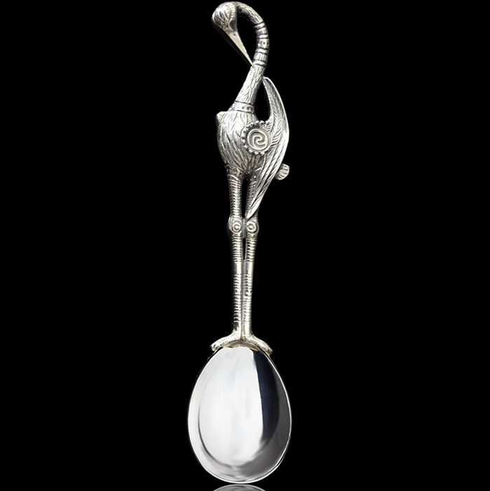 Silver teaspoon "Zhuravushka Evening"