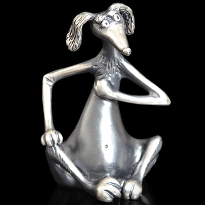 Collection of silver figurines "Doggie"