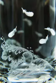 Коллекция чайных чашек из серебра "Царевна лягушка" на 2 персоны, с ложками