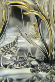 Коллекция чайных чашек из серебра "Царевна лягушка" на 2 персоны, с ложками