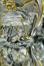 Коллекция чайных чашек из серебра "Царевна лягушка" на 2 персоны, с ложками