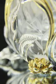 Коллекция чайных чашек из серебра "Царевна лягушка" на 2 персоны, с ложками