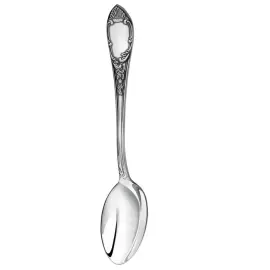 Кофейная чашка из серебра "Зайцы" с ложкой