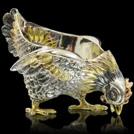 Серебряная подставка под яйцо "Курочка Ряба" Серебряная подставка под яйцо "Курочка Ряба"