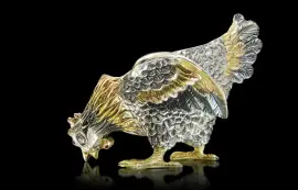 Серебряная подставка под яйцо "Курочка Ряба" Серебряная подставка под яйцо "Курочка Ряба"