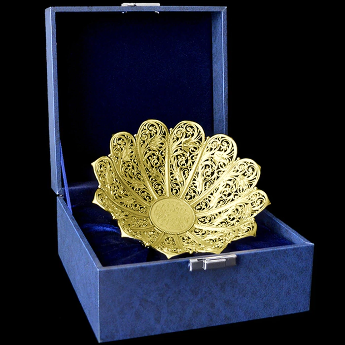 Candy bowl "Inspiration" made of silver with gilding