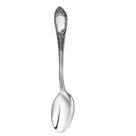 Silver coffee set "Capercaillie edge": spoon, cup, sugar bowl, for 2 persons