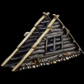 Салфетница серебряная "Землянка" Салфетница серебряная "Землянка"