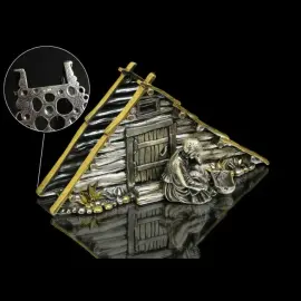 Салфетница серебряная "Землянка" Салфетница серебряная "Землянка"