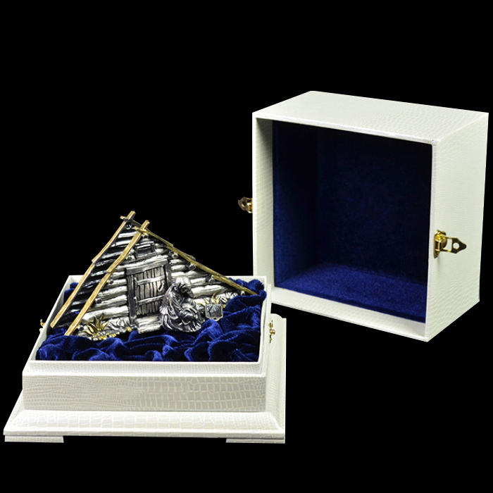 Silver "Dugout" napkin holder