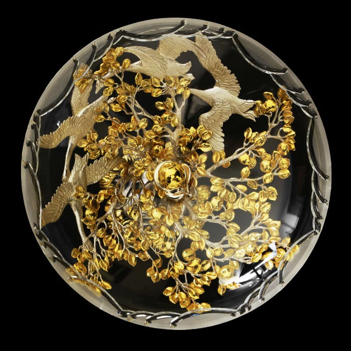 Silver vase "Geese-Swans"