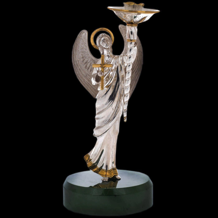 Silver candle holder "Angel"