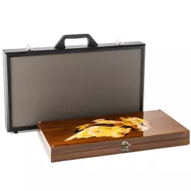 Backgammon made of stained oak and amber "Sokol"
