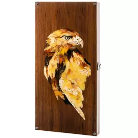 Backgammon made of stained oak and amber "Sokol"