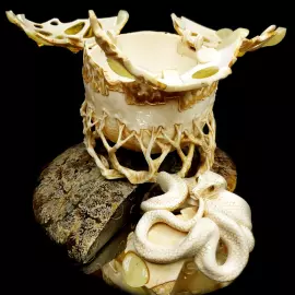 A souvenir from a mammoth tusk "The Egg of the universe. The Birth of the Dragon"