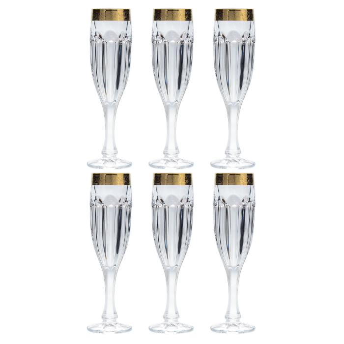 A set of Bohemia Safari wine glasses for 6 people