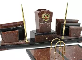 Настольный набор руководителя из креноида "Секрет" с гербом РФ