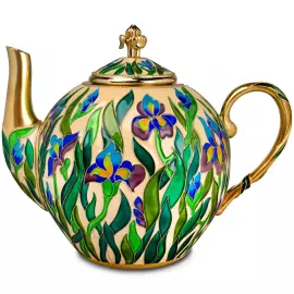 Сервиз чайный серебряный "Ирис" на 2 персоны