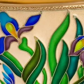 Сервиз чайный серебряный "Ирис" на 2 персоны