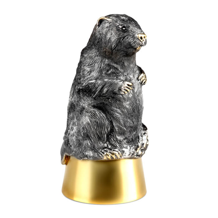 Набор для водки "Бобер с бобрятами" на 6 персон