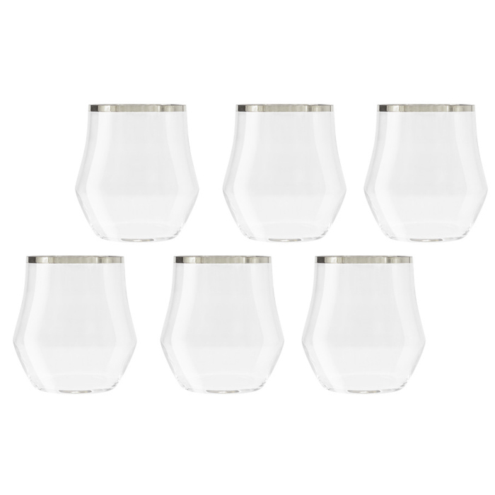A set of glasses for whiskey "Sabina platinum", for 6 people