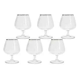 Набор бокалов для коньяка "Пиза серебро",  на 6 персон