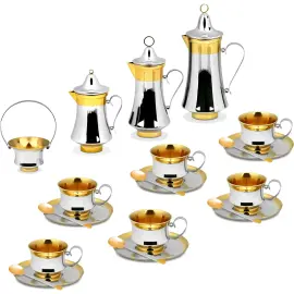 Кофейный сервиз из серебра "Злата" на 6 персон Кофейный сервиз из серебра "Злата" на 6 персон
