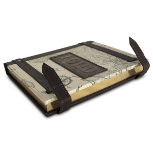 The leather-bound encyclopedia "1000 amazing Adventures"