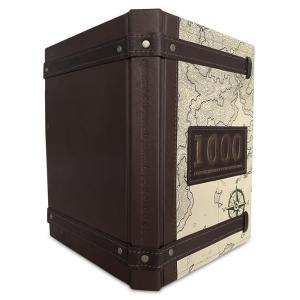 The leather-bound encyclopedia "1000 amazing Adventures"