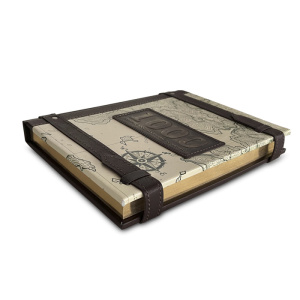 The leather-bound encyclopedia "1000 amazing Adventures"