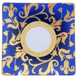 Набор чайных пар из фарфора Falkenporzellan Tosca Blueshade Gold на 6 персон