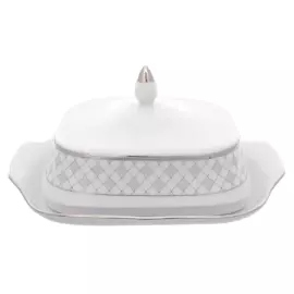 Столовый набор из фарфора Repast "Серебряная сетка" на 6 персон, 25 предметов