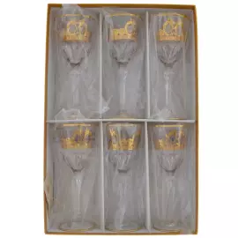 Набор хрустальных бокалов для вина Art Deco` Coll.Orhidea на 6 персон