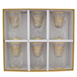 Набор хрустальных рюмок TIMON Tiziano Golden/Palm  на 6 персон