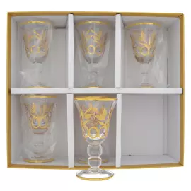Набор хрустальных рюмок TIMON Tiziano Golden/Palm  на 6 персон