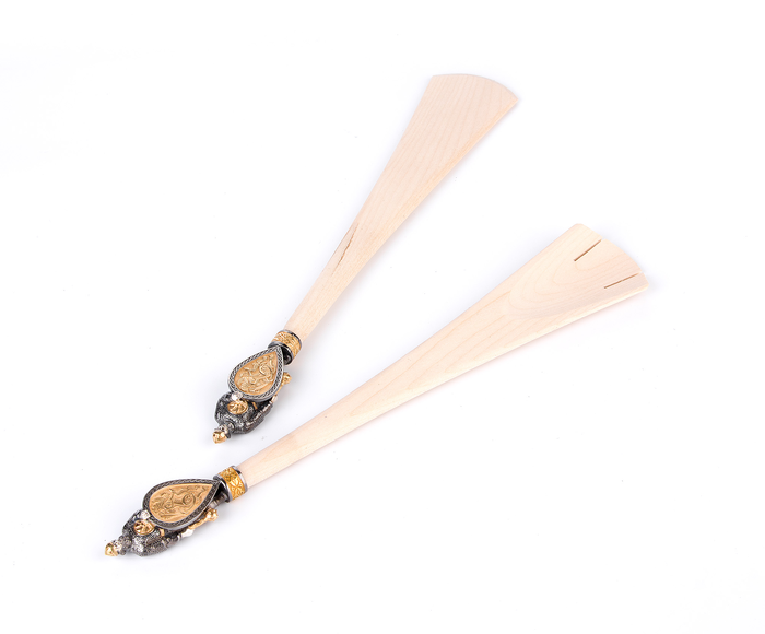 Salad spoon with fork "Rus Bylinnaya"