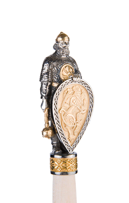 Salad spoon with fork "Rus Bylinnaya"