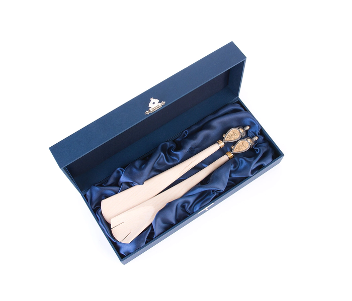 Salad spoon with fork "Rus Bylinnaya"